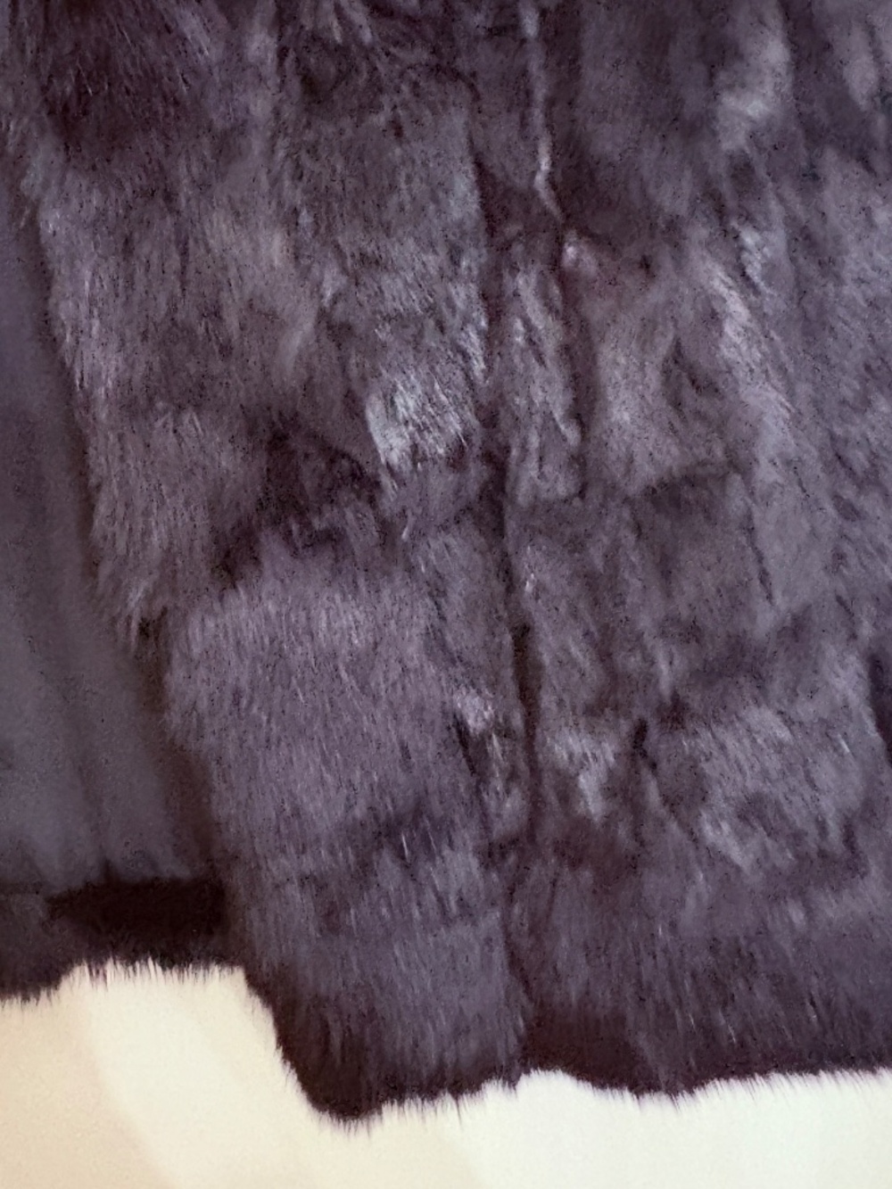 VINTAGE 1980s DINO RICCO Genuine Rabbit Fur Coat, Black Size S - Picture 12 of 17